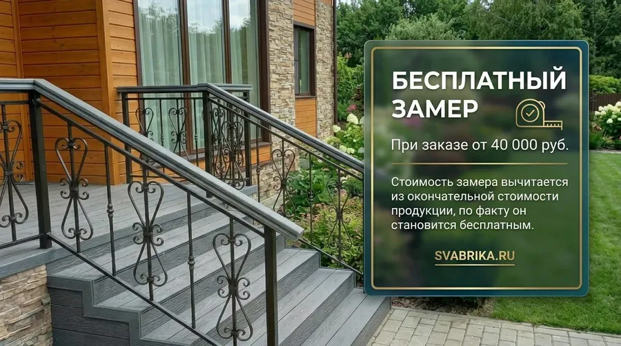 Бесплатный замер при заказе от 40 000 руб.