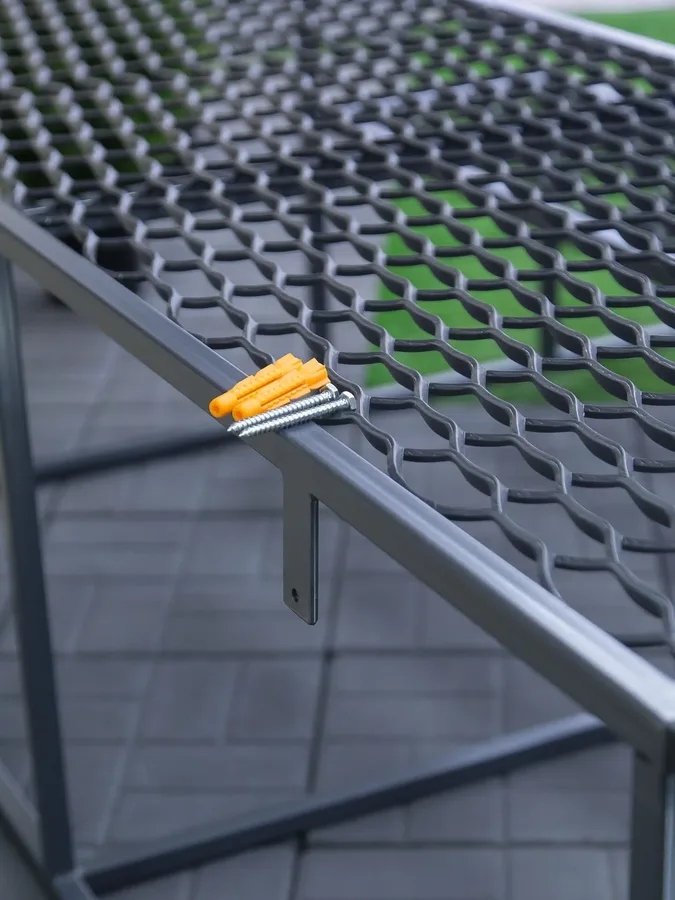 Металлические ступени для крыльца ПВЛ серый 3 ступени