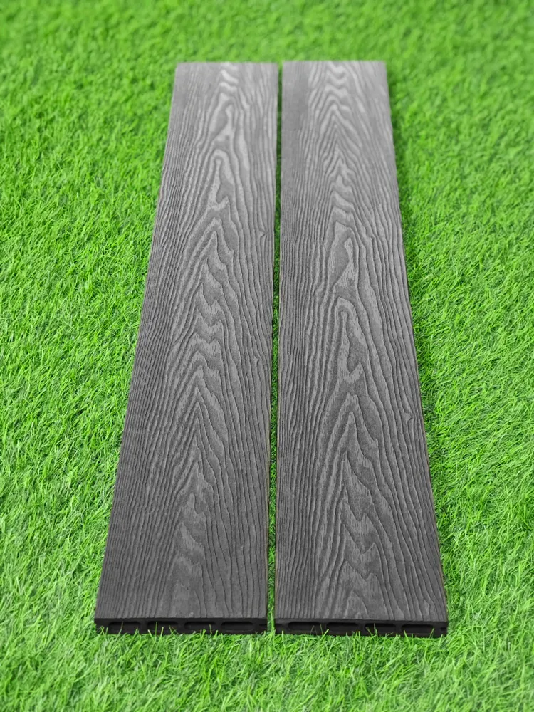 Террасная доска "Свабрика" 3D-фактура 150 мм, цвет антрацит